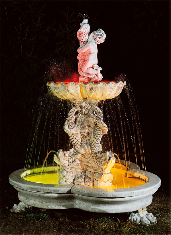 Large Cast Marble Fountain